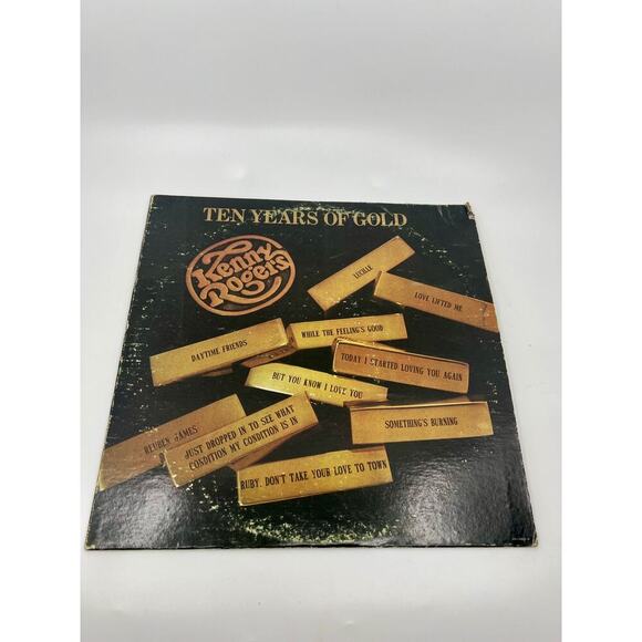 Vintage Kenny Rogers Ten Years Of Gold Vinyl Record - Picture 1 of 2